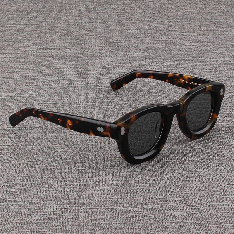 Men Sunglasses Fashion Retro High Quality Thick Acetate Round UV400 Outdoor Handmade Women er SUN GLASSES 240909