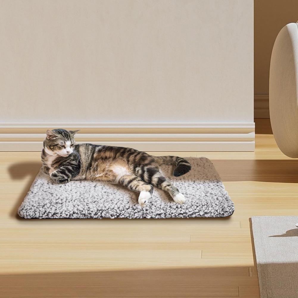 Self Warming Cat Cushion Bed Super Soft Thermal Dog Bed Mat for Sleeping Washable Anti-Slip Pet Kennel Pad for Small Medium Cats