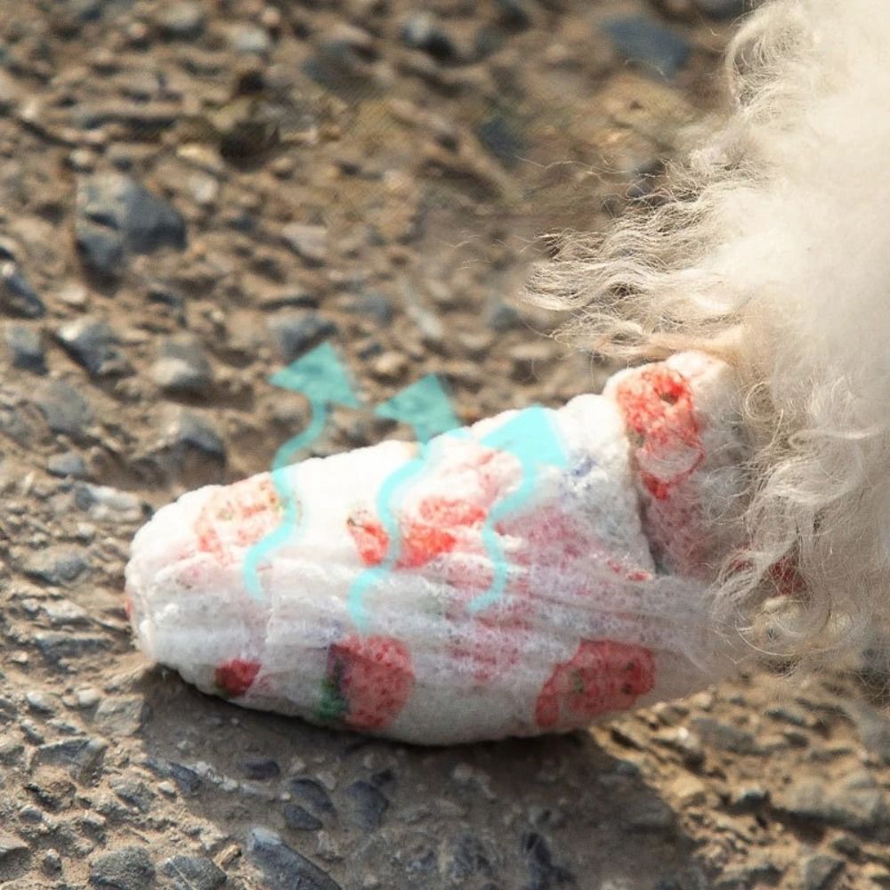 Disposable Dog Foot Covers Pet Foot Protection Covers Self-adhesive Go Out Anti-dirty Bandage Foot Wrap Breathable Cat Shoes