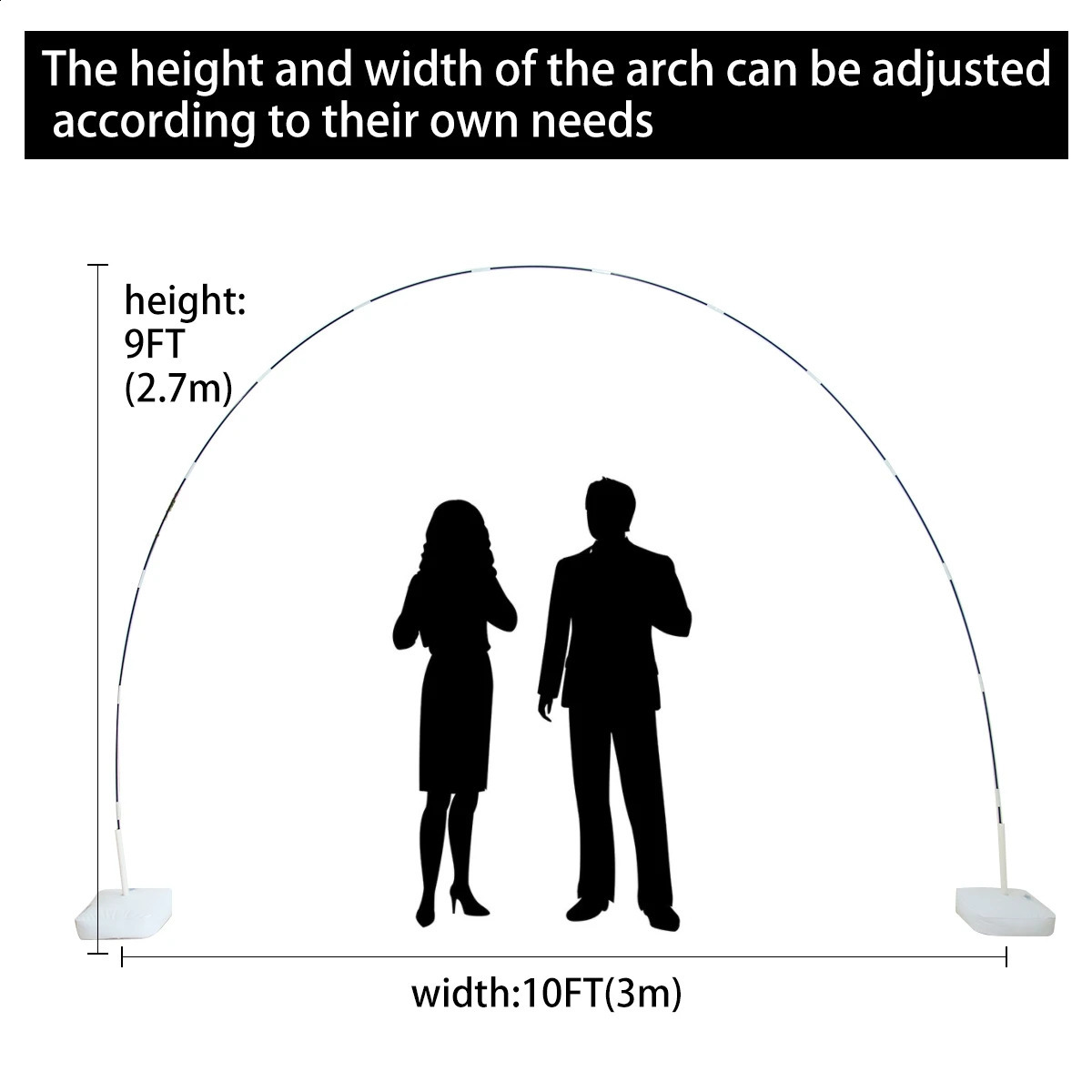 Adjustable balloon arch kit frame semicircular bracket column birthday wedding decoration baby shower 240910