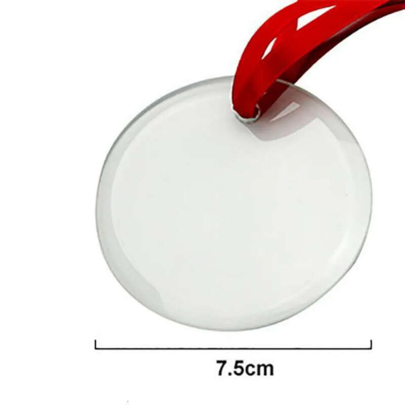 Blan Decorations Christmas Sublimation Glass Pendant Ornaments Thermal Transfer Ornament Festival Decore Customized Pendants Fy4936 Jy18 s