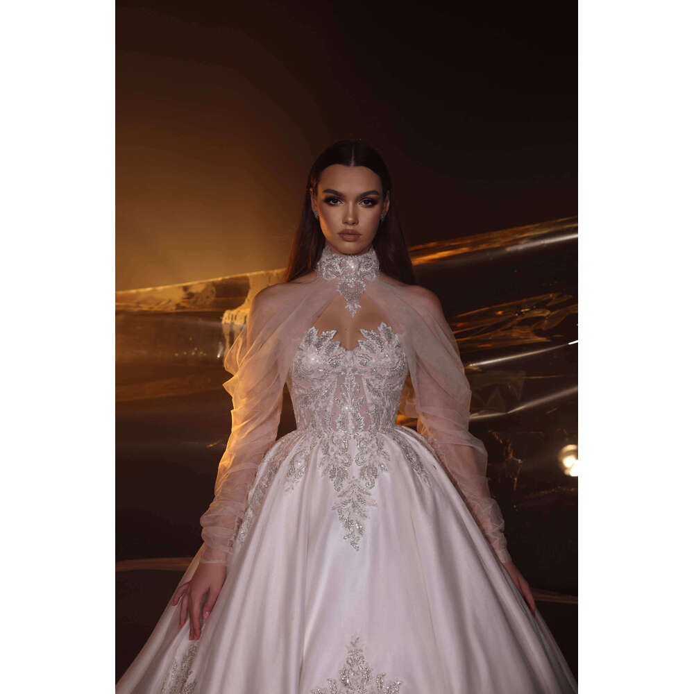Dresses Illusion Ball Gown Sweetheart Appliques Lace Or Length Bride Wedding Dress Vestido De Novia Custom Made