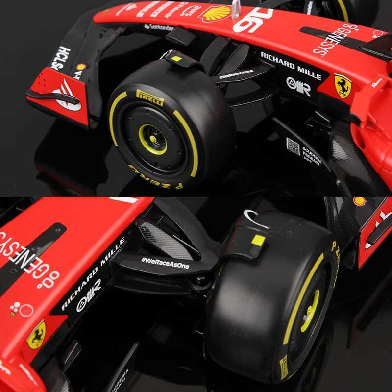 Diecast Model Cars Bburago 1 18 Large Special Edition Ferrari SF-23 F1 Model 2023 Season Sainz Alloy Car Die Casting Car Toy Collection Gift T240910