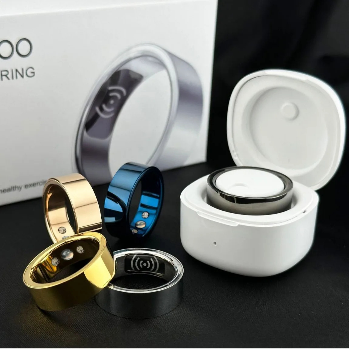 smart ring health monitor suitable for men women thermometers blood pressure heart rate sleep monitors IP68 iOS Android waterproof 240911