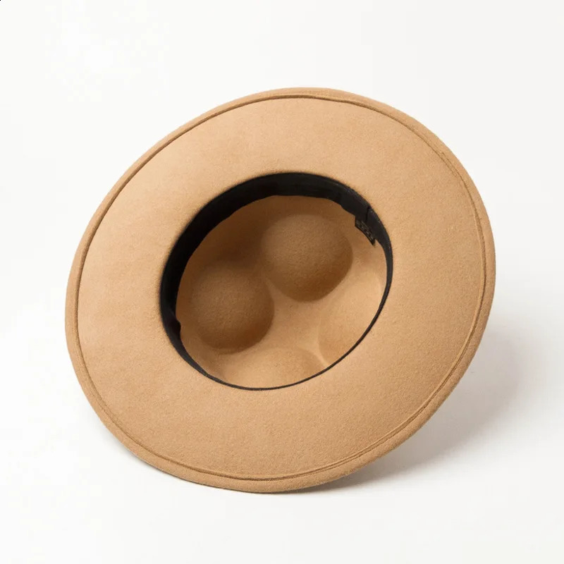 European autumn and winter wool top hat wide border hat hip-hop stage fashion styling wool felt hat 240909