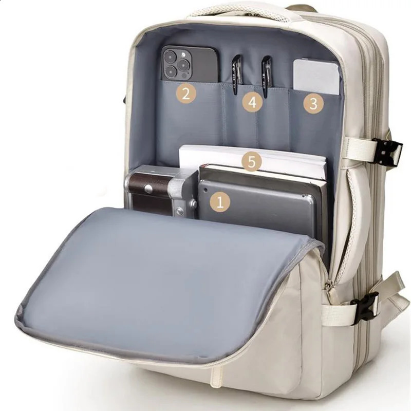 Travel backpack 40x20x25 cabin waterproof Y2k handbag suitable for laptops 15.6-inch high-quality Ryanair with USB charging for sports 240914