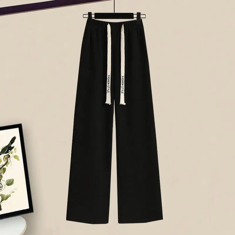 Autumn Outfit Set 2024 Stylish Korean Version Lapel Sweatshirt Slimming Versatile Loose Casual Pants Twopiece 240905