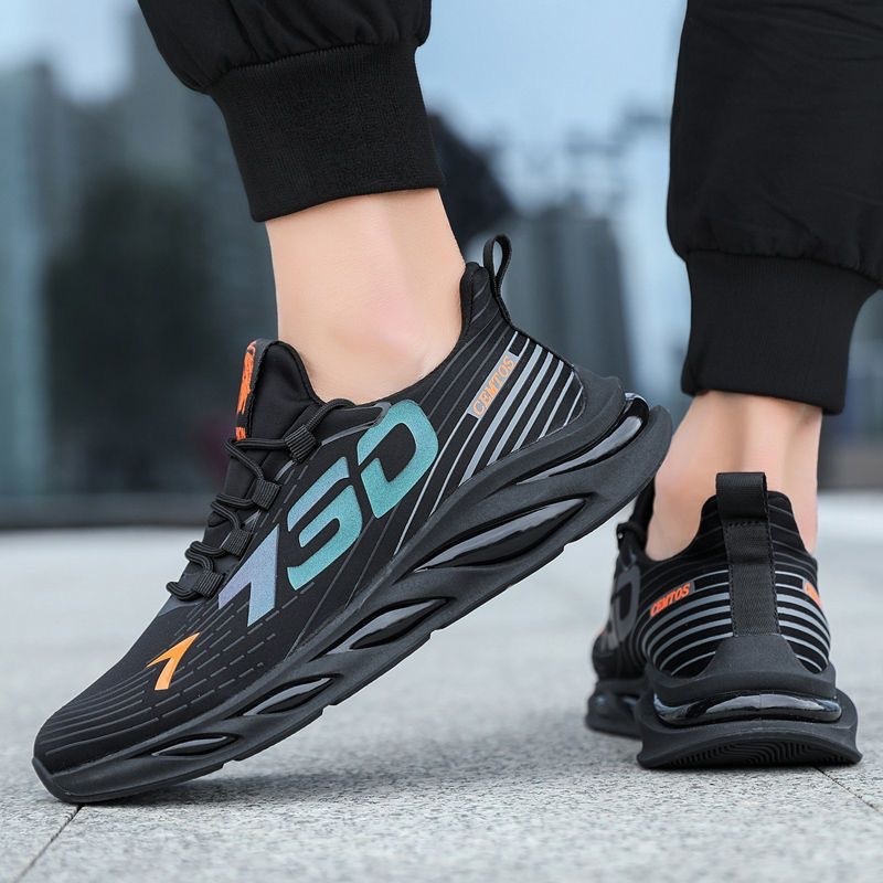 Ddmysports Men's shoes genuine mesh sneakers men's deodorant breathable lightweight soft sole flying woven summer running shoes OUTDOOR Chin