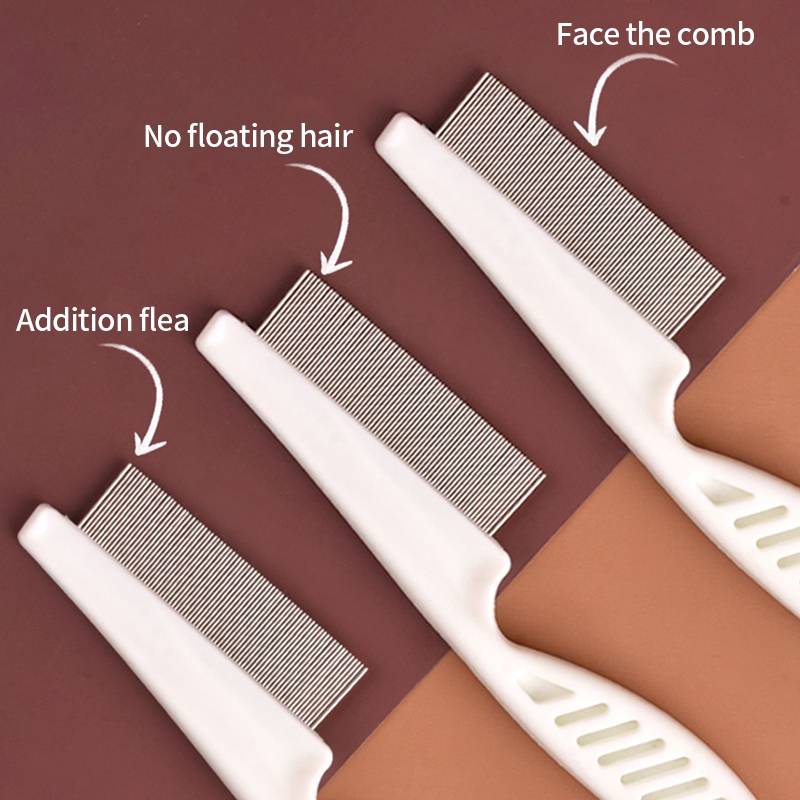 1pc Stainless Steel Grooming Comb for Dogs Cat Hair Cleaning Brush Professional Removal Flea Comb Reusable Tools Pet Accessories