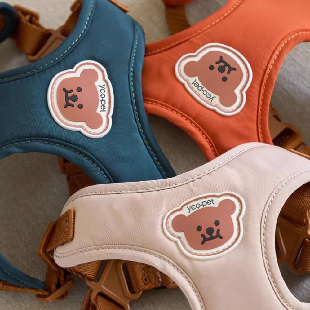 Cute Bear Pet Leash Set Vest Strap Adjustable Breathable Harness for Puppy Cat Dog Supplies
