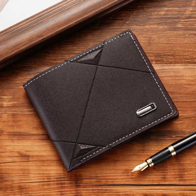New Mens Wallet Short Multi-card Coin Purse Fi Casual Wallet Male Youth Thin Three-fold Horizontal Soft Wallet Men PUXJ250624