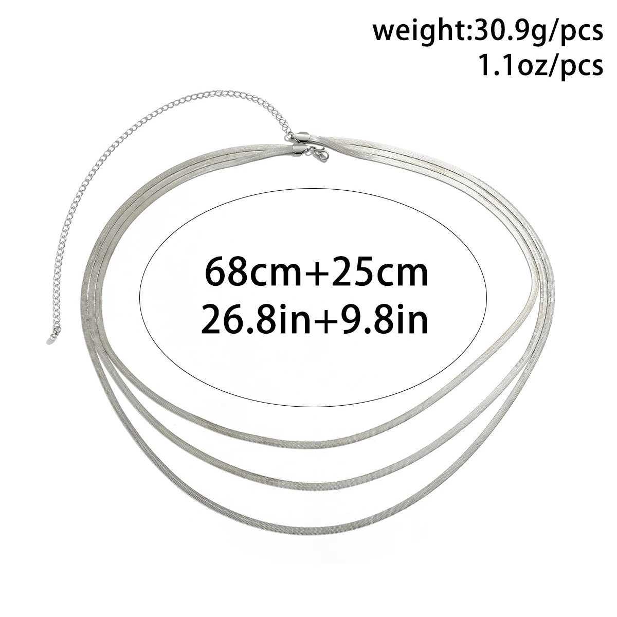 IngeSight.Z Sexy Multilayer Flat Snake Chain Belly Waist Chain for Women Punk Gold Color Bikinis Body Chain Festival JewelryX240911