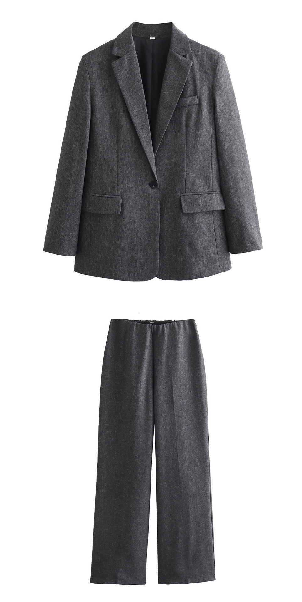 Womens New Fashionable and Casual Slim Fit Suit Jacket+long Pants Cover