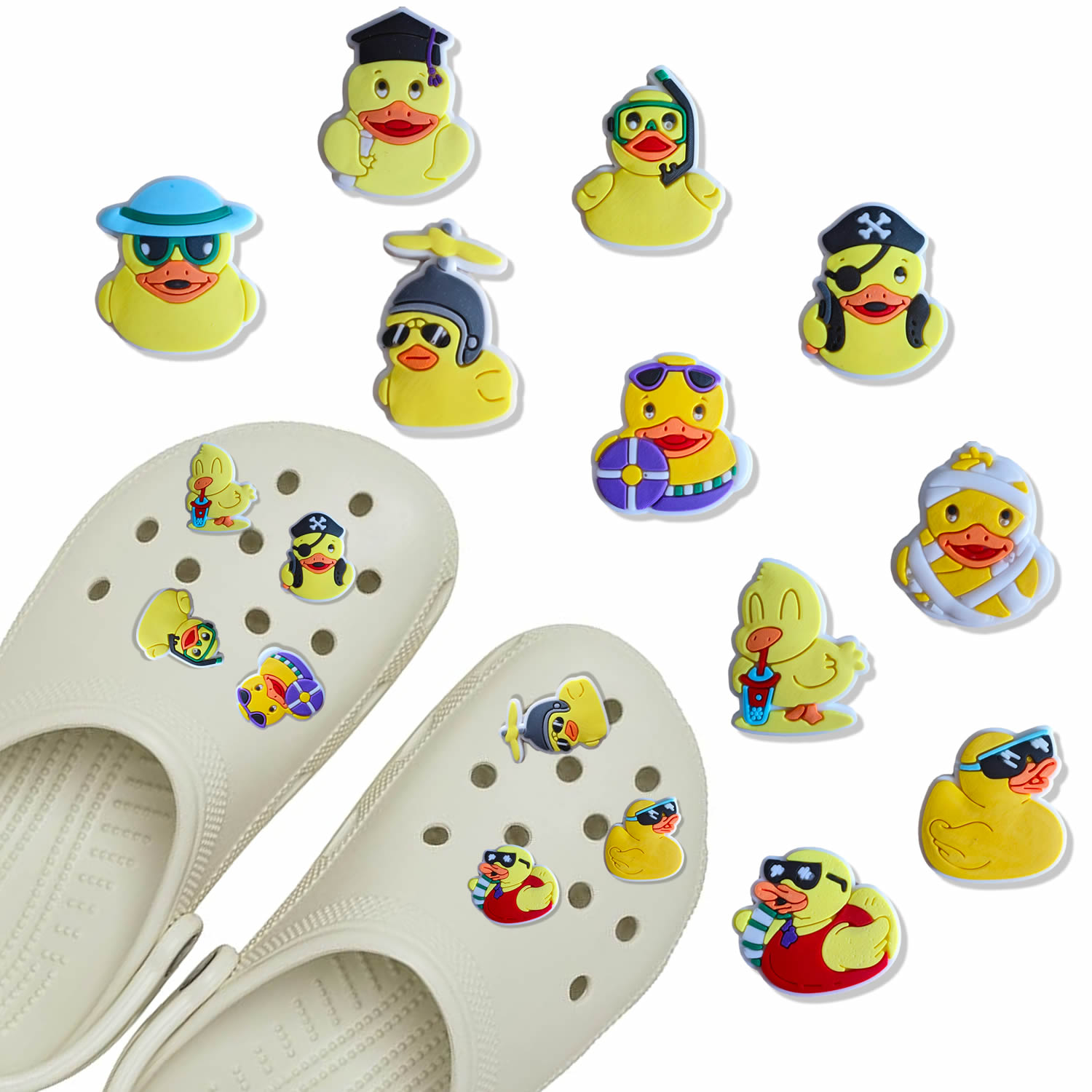 Shoe Parts Christmas Animal Themed PVC Shoe Charms for Shoes Wristbands Sandals Ideal Party Favor Gift for Kid Boy Girl Women And Men Cartoon