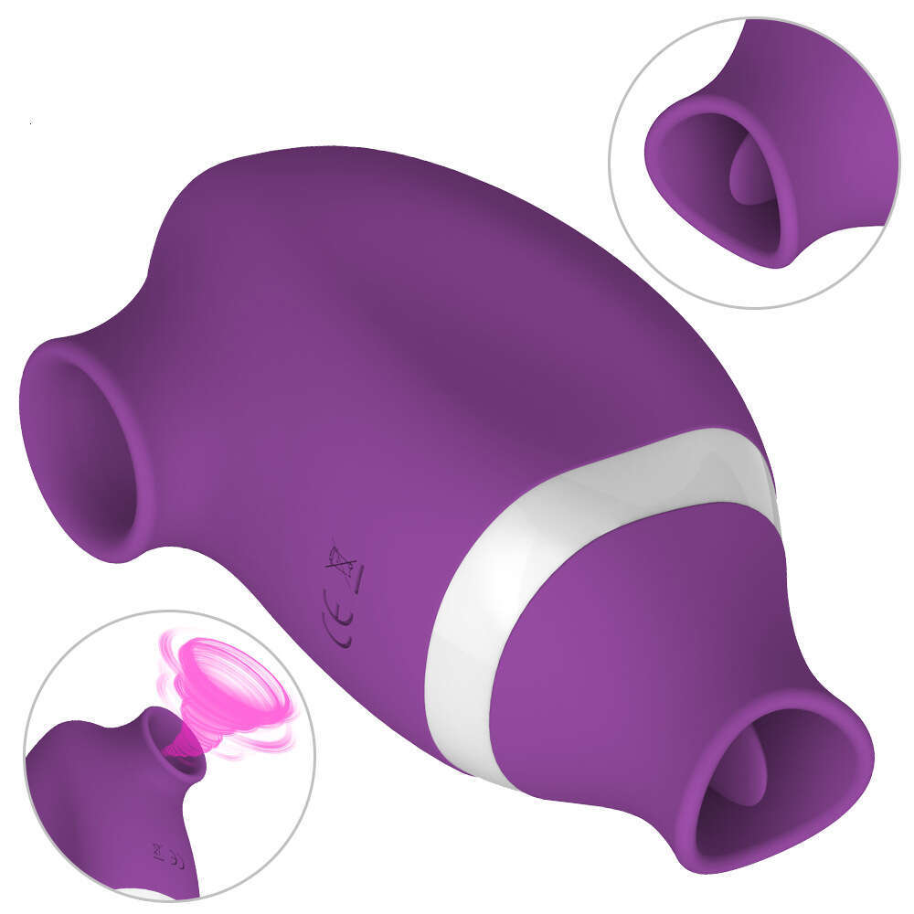 Mengqi 7-frequency licking and sucking dual head dual use female masturbation clitoris sucking stimulation second wave vibrator sex toy