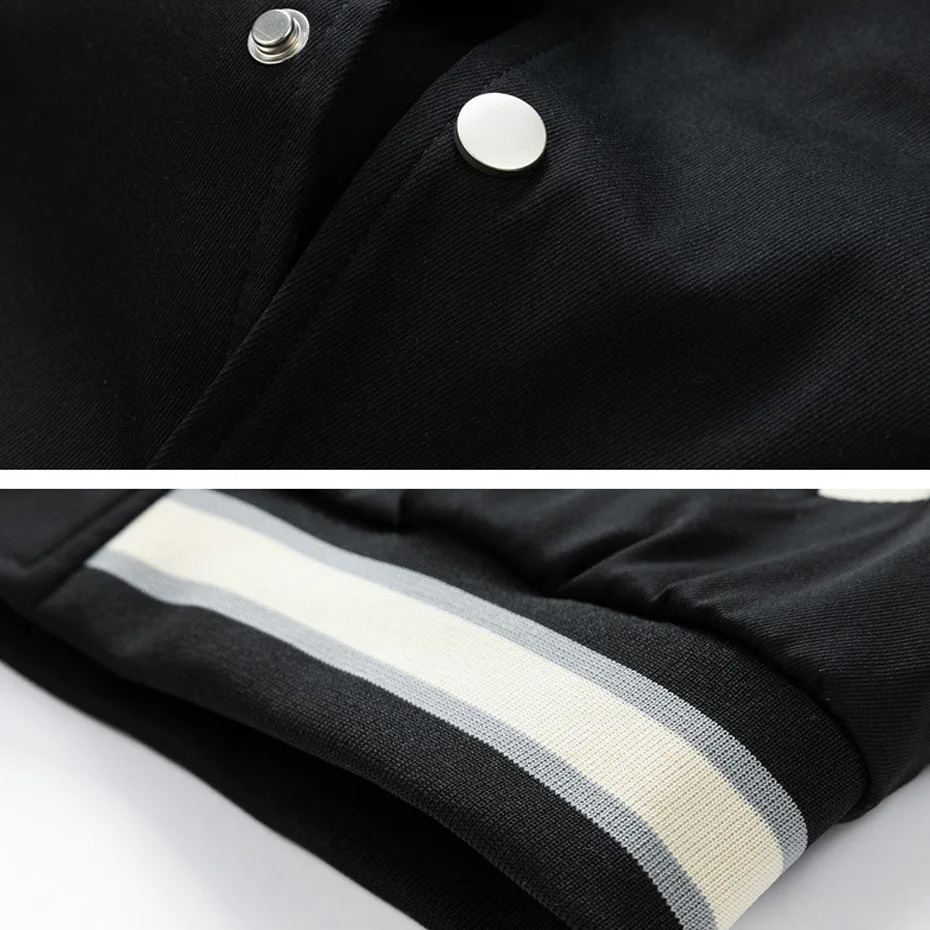 Black baseball jacket mens plus 10XL bomber jacket Coats fashion casual patch work jacket mens plus 10XL jacket 240909