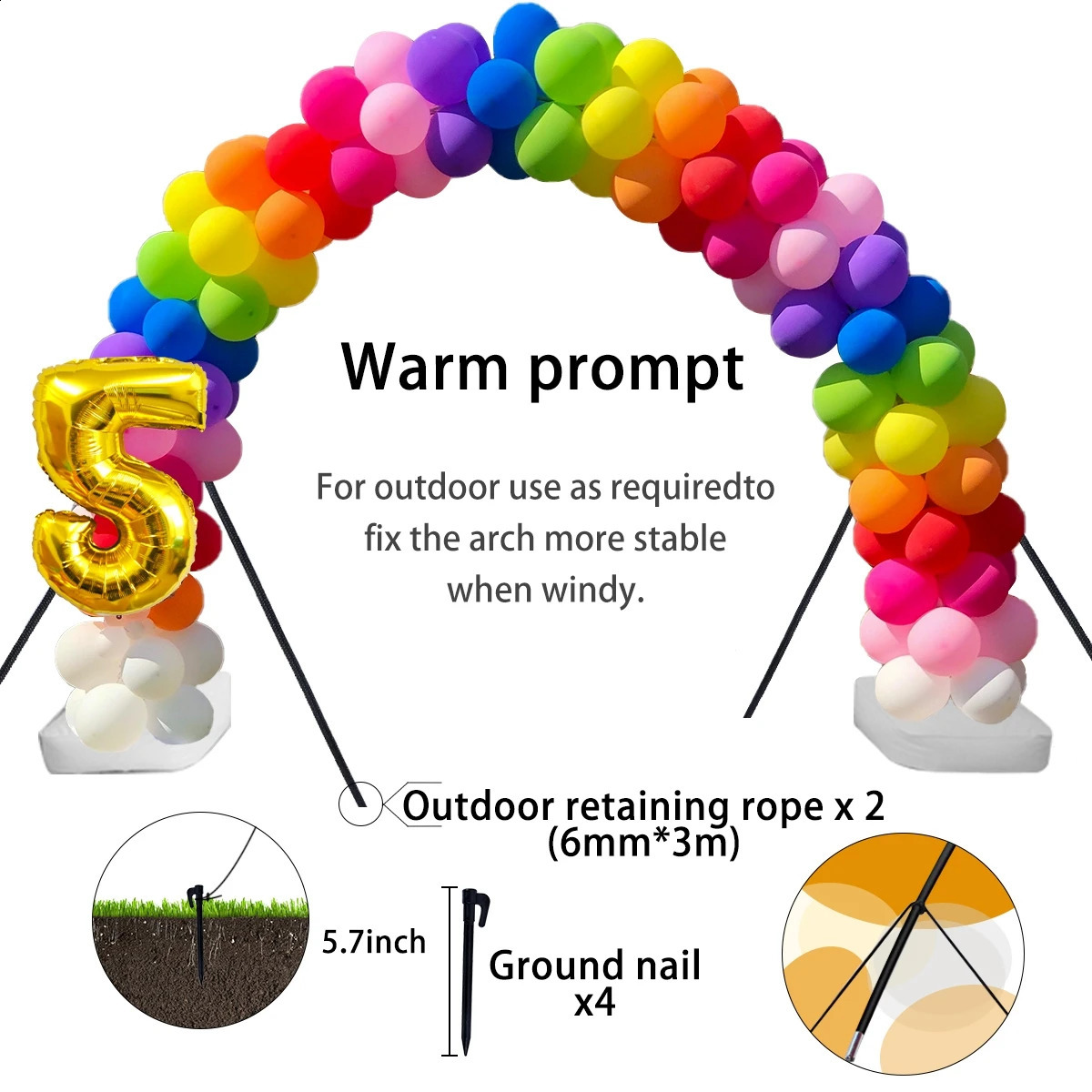 Adjustable balloon arch kit frame semicircular bracket column birthday wedding decoration baby shower 240910