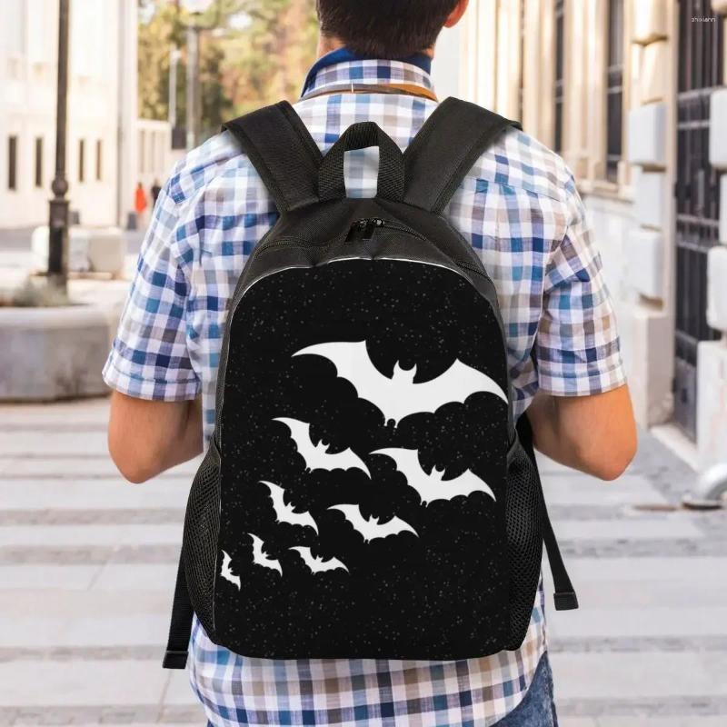2025 NEW Backpack Bats In The Night Backpacks For Women Men Water Resistant School College Halloween Goth Occult Witch Bag Printing Bookbag zhanyishen