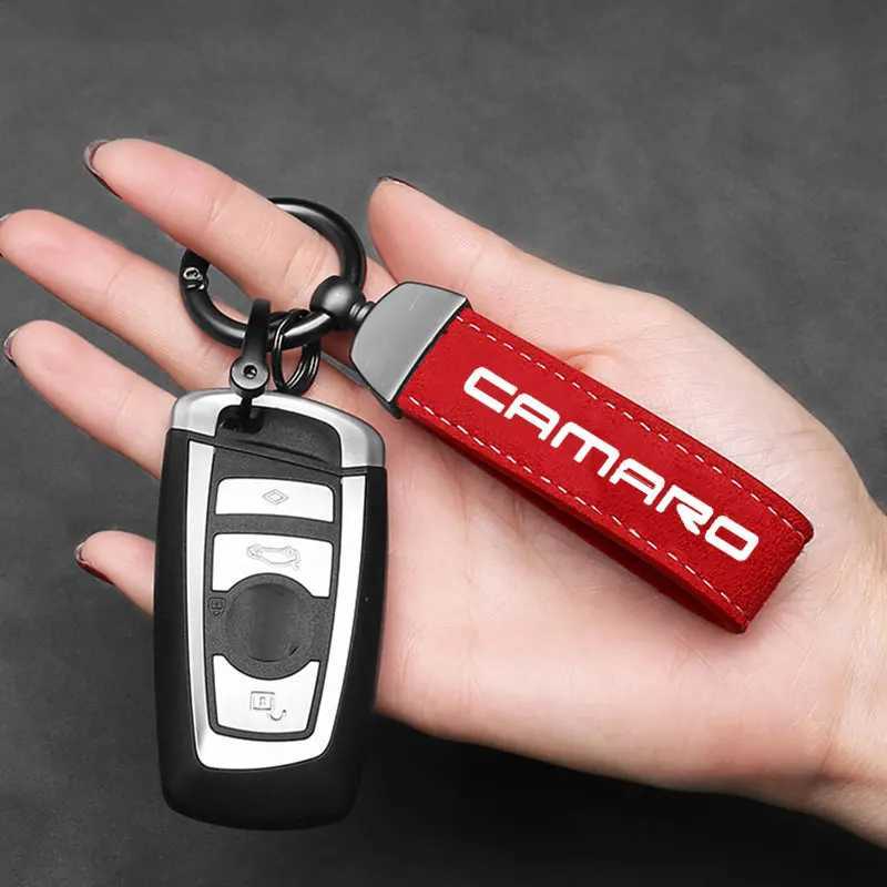 Leak proof car keychain simple keychain leather car keychain holder Chevrolet Camaro car accessories fashionable gift W240911