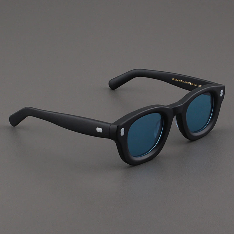 Men Sunglasses Fashion Retro High Quality Thick Acetate Round UV400 Outdoor Handmade Women er SUN GLASSES 240909