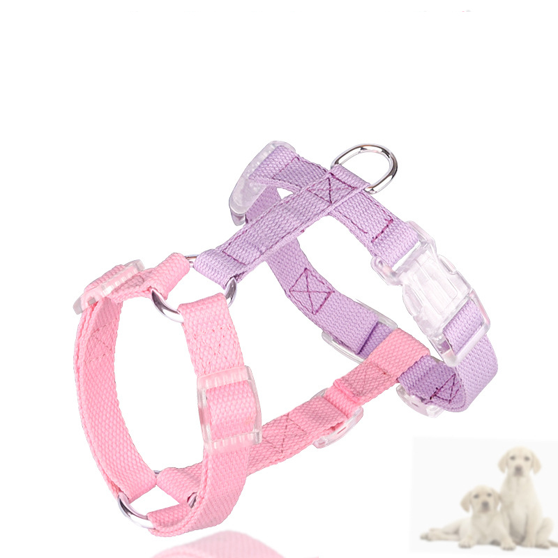 I-shaped Dog Harness with Matching Dog Leash, Polyester-cotton Pet Harness and Leash Set for Small To Medium Dogs Walk Outdoors