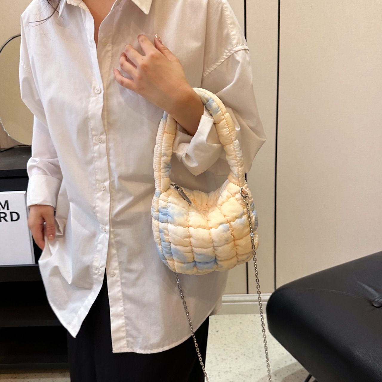 New Women s Designer Fashion Mini Handbag Light Luxury Soft Handbag Multi Functional One Shoulder Underarm Bag Large Capacity Tie Dyeing Wallet Storag