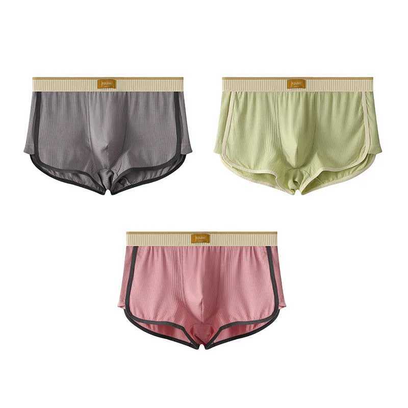 EXILIENS Modal 3pcs Striped Boxer Men Underwear Breathable Mens Boxers Cuecas Masculinas BoxerShorts Man Panties Size M3XL D6380 Y240910