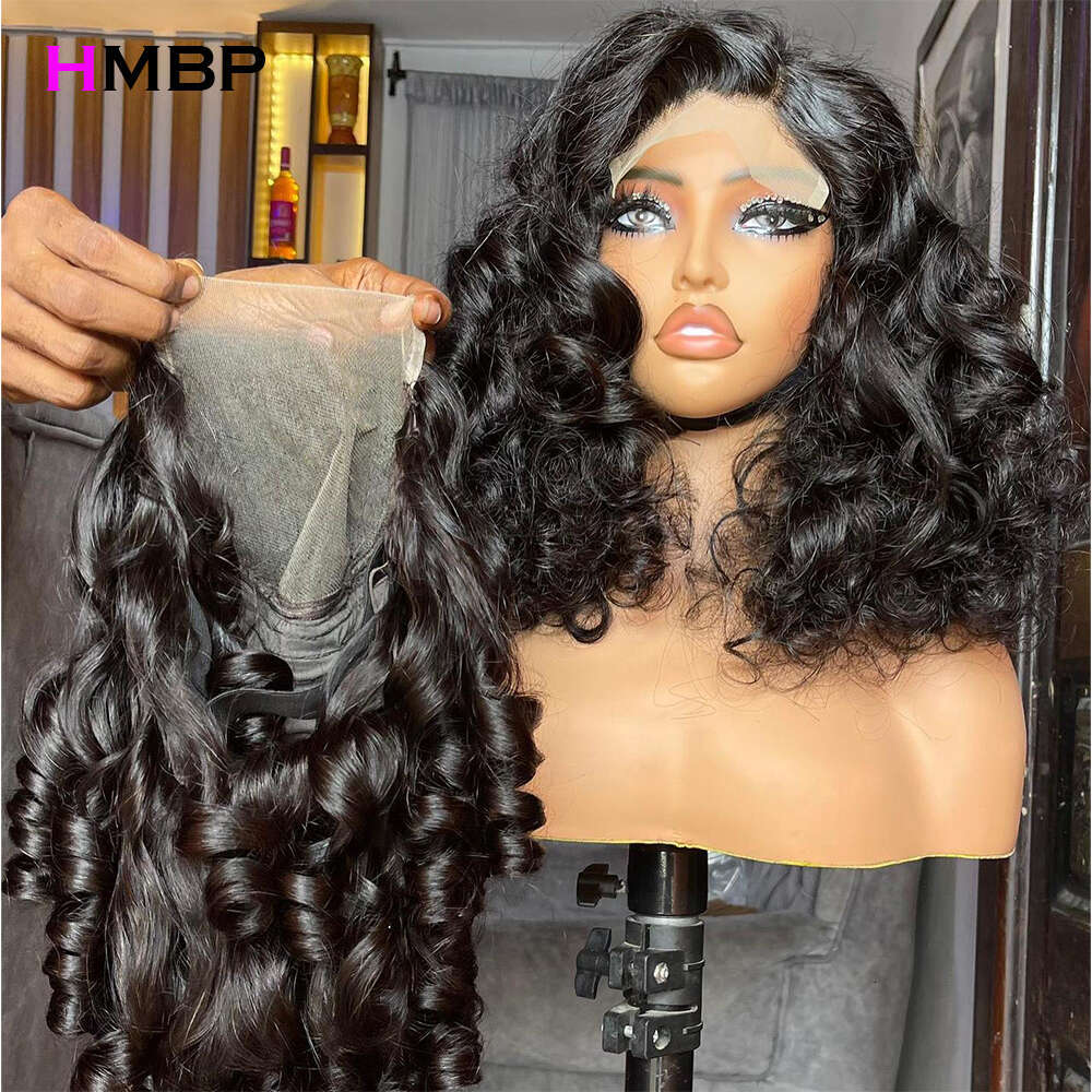 30 32 Inch Double Drawn Glueless Pre Plucked 13X6 Hd Frontal Wig Transparent Lace Human Hair Wigs For Women