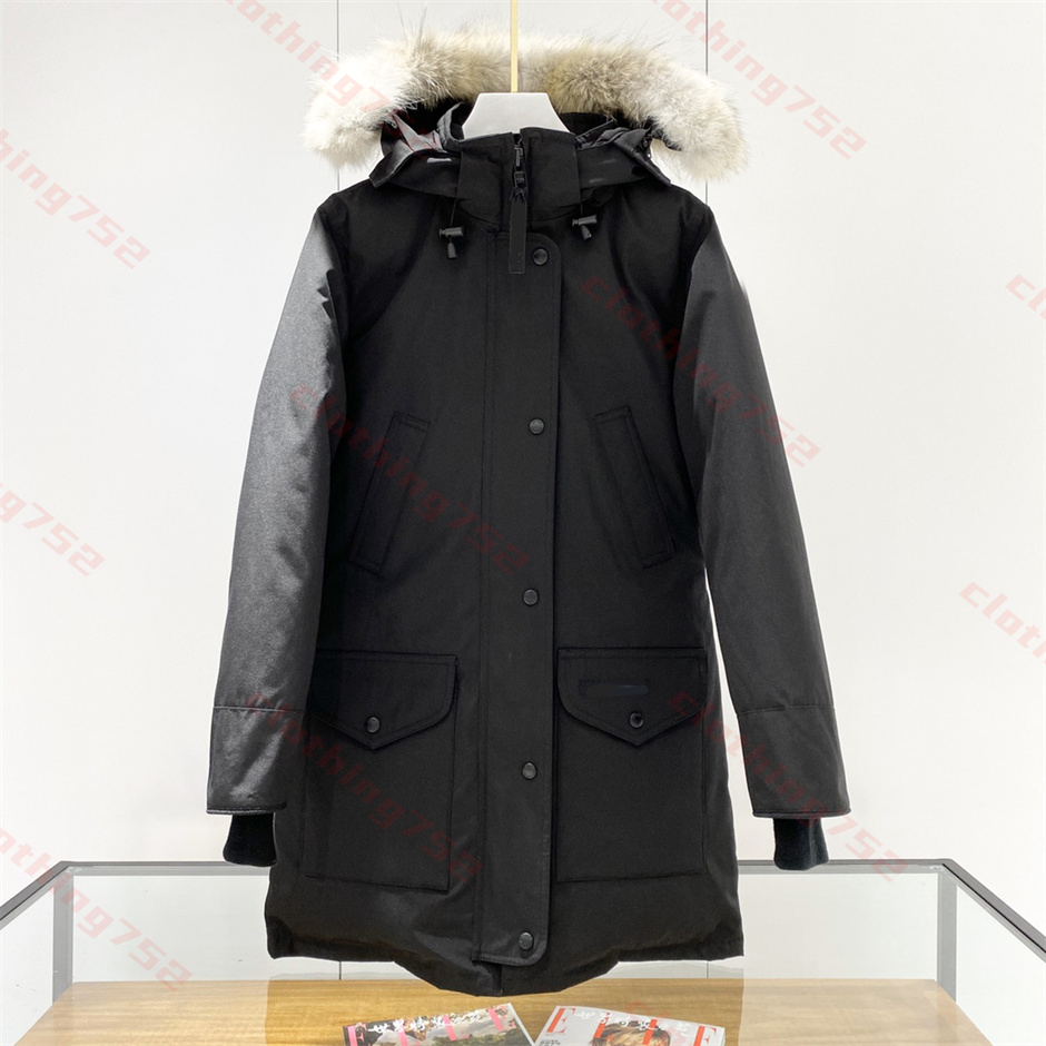 coats designer women coat puffer jacket women high-end brand Long above-the-knee hooded jacket for winter warmth and windbreak Long zipper fur hooded 