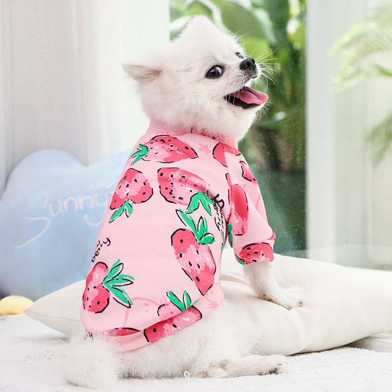 Autumn Winter Pet Dog Clothes Cartoon Dog Vest Soft Dog Vest Dogs French Bulldog Coat Sweatshirt Puppy Cats Coat Yorkie Clothing