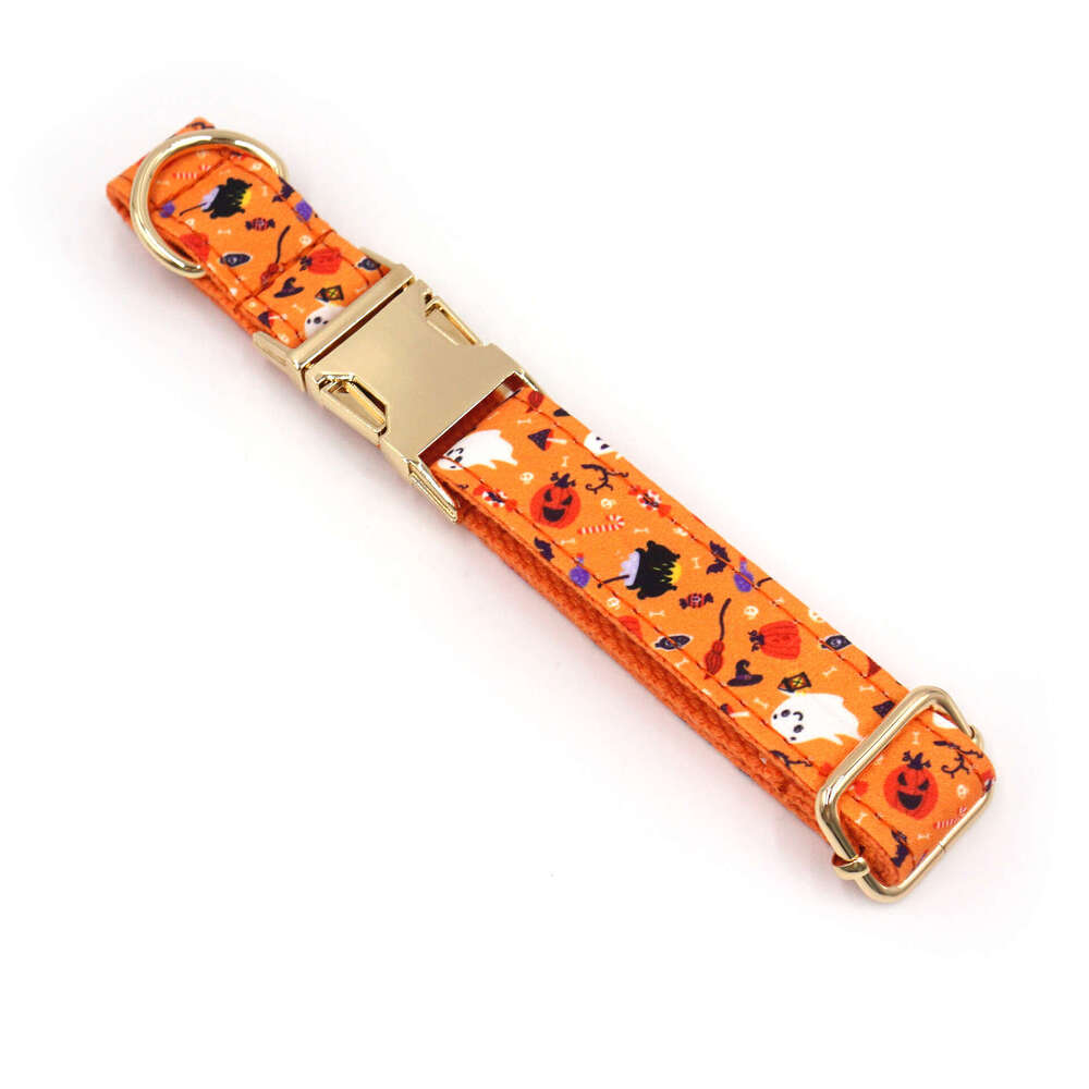 Funny Prints Traction Rope Drop Shipping Of Dog Cute Ghost Printed Pet Collars Halloween Leash Dogs