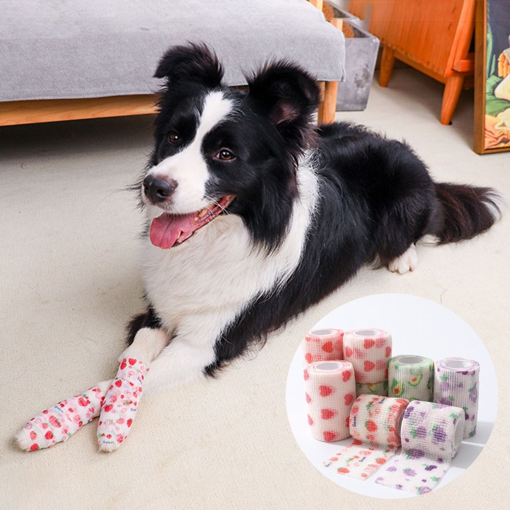 Disposable Dog Foot Covers Pet Foot Protection Covers Self-adhesive Go Out Anti-dirty Bandage Foot Wrap Breathable Cat Shoes