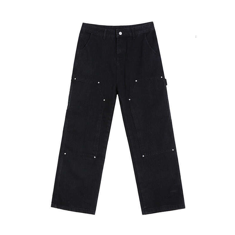 MYQ design sense niche straight jeans spring and summer loose Korean version trendy wide leg casual pants