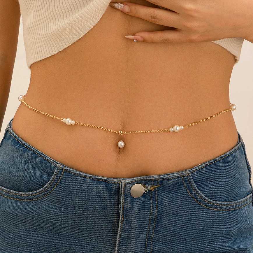 Ingemark Simple Vintage Waist Beads Tassel Chain Women Summer Bikini Boho Piercing Navel Nail Body Jewelry Festival AccessoriesX2409