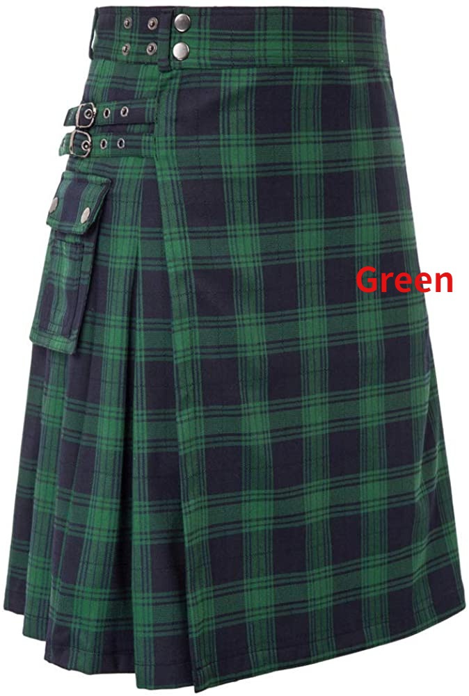Men's Shorts ADISPUTENT Men Waist Casual Skirt Pant Solid Plaid Punk Hip-hop Avant Garde Fashion Scotland Trousers Scottish Kilt
