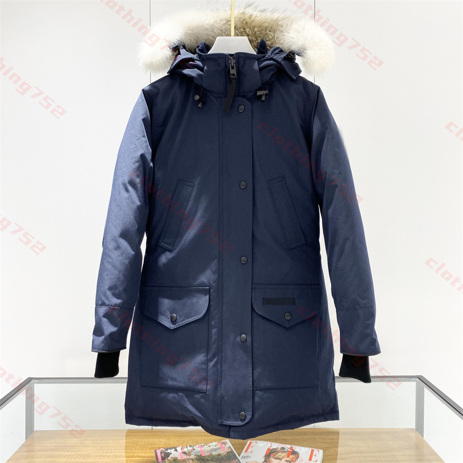 coats designer women coat puffer jacket women high-end brand Long above-the-knee hooded jacket for winter warmth and windbreak Long zipper fur hooded 