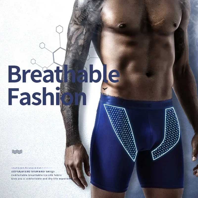 Mens Boxers Briefs Mesh Quick Dry Wicking Active Sport Soft Breathable Elastic Waistband Total Support Pouch Underpant Underwear Y240910