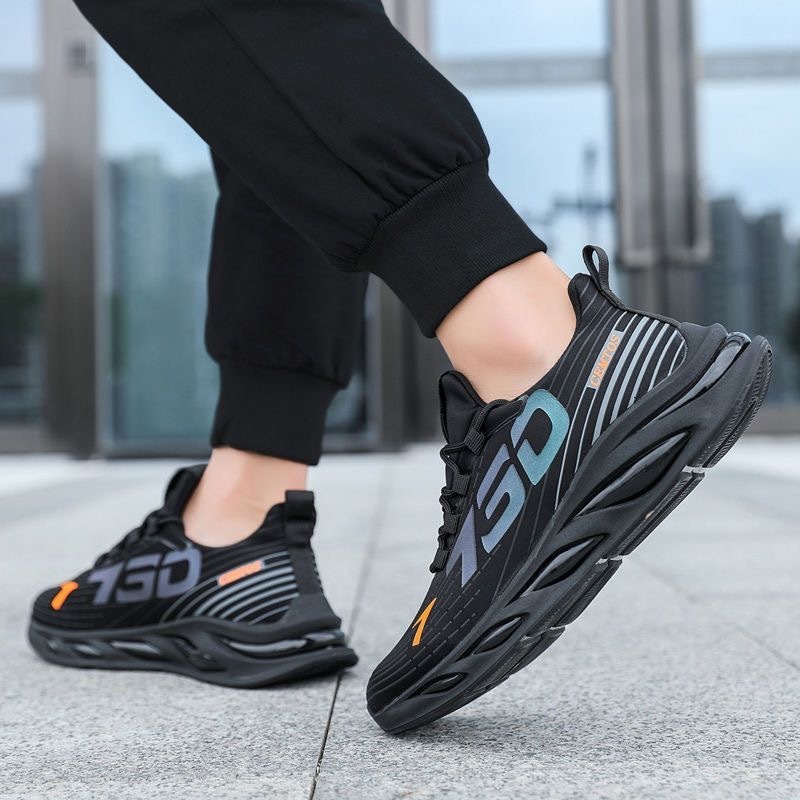 Ddmysports Men's shoes genuine mesh sneakers men's deodorant breathable lightweight soft sole flying woven summer running shoes OUTDOOR Chin