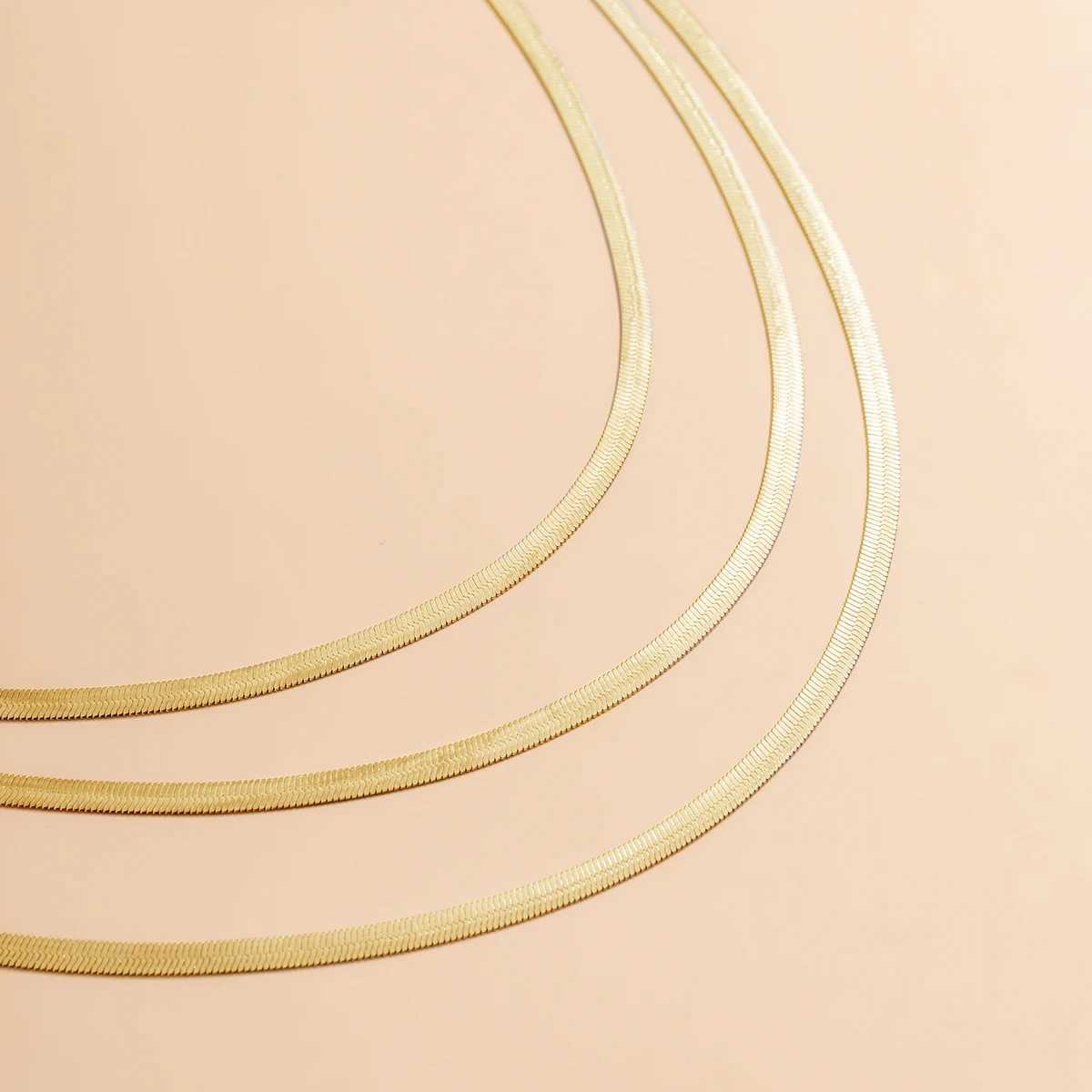 IngeSight.Z Sexy Multilayer Flat Snake Chain Belly Waist Chain for Women Punk Gold Color Bikinis Body Chain Festival JewelryX240911