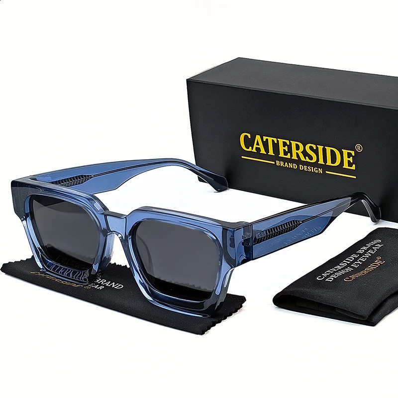 CATERSIDE Retro Polarized Square Sunglasses Men High Quality Acetate Frame Women Sun Glasses Driving Sports Oculos De Sol UV400 240909