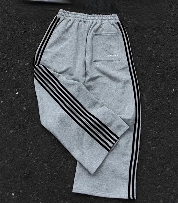HCW Simple Fashion Side Stripe Classics Sports Pants Harajuku Retro Korean Baggy Sweatpants Men Women Straight Casual 240905
