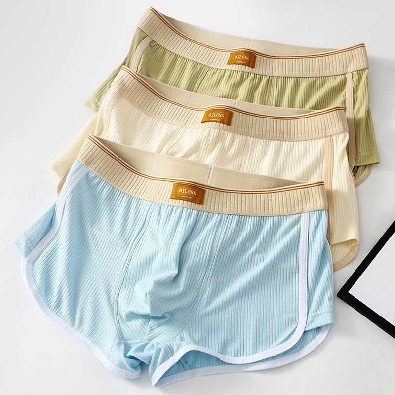 EXILIENS Modal 3pcs Striped Boxer Men Underwear Breathable Mens Boxers Cuecas Masculinas BoxerShorts Man Panties Size M3XL D6380 Y240910