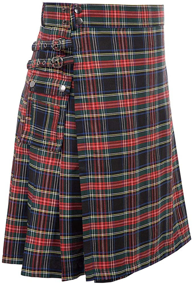 Men's Shorts ADISPUTENT Men Waist Casual Skirt Pant Solid Plaid Punk Hip-hop Avant Garde Fashion Scotland Trousers Scottish Kilt