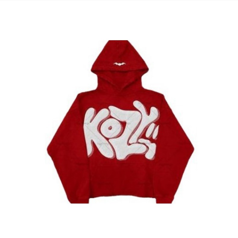 Men's Hoodies Foam Printed Letter European Gothic Dark Top Printed Loose Hooded Sweatshirt