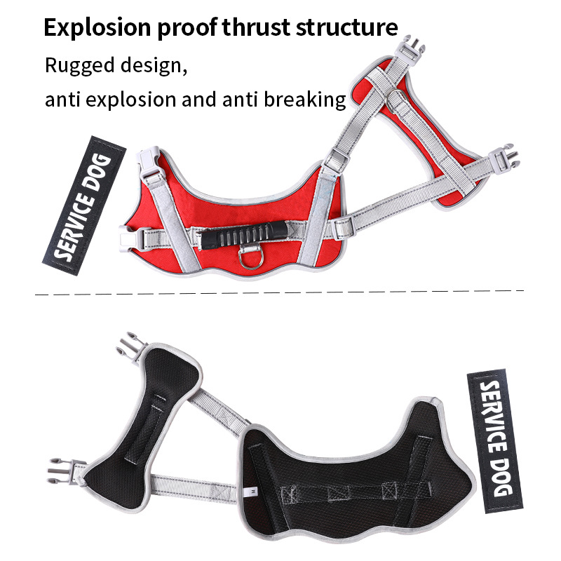 Dog Harness No Pull,Dog Vest Harness with Handle & Molle, Easy Control Dog Harness for Large Dogs Training,Adjustable Reflective