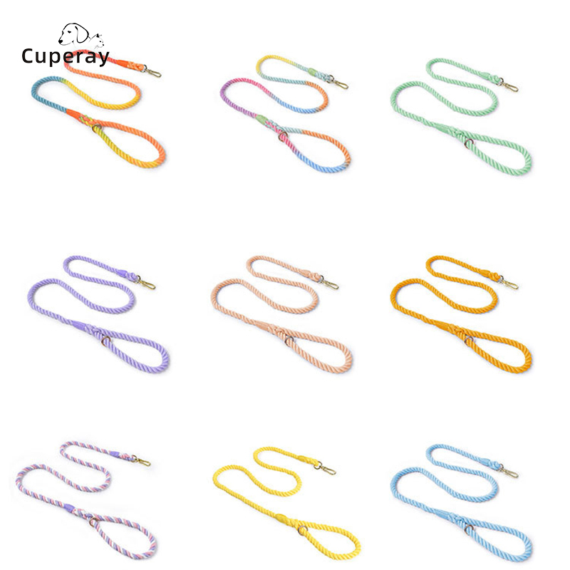 Hand-woven Cotton Rainbow Dog Leash, Medium and Large Dog Walking Leash Is Wear-resistant , for Outdoor Walking or Dog Training
