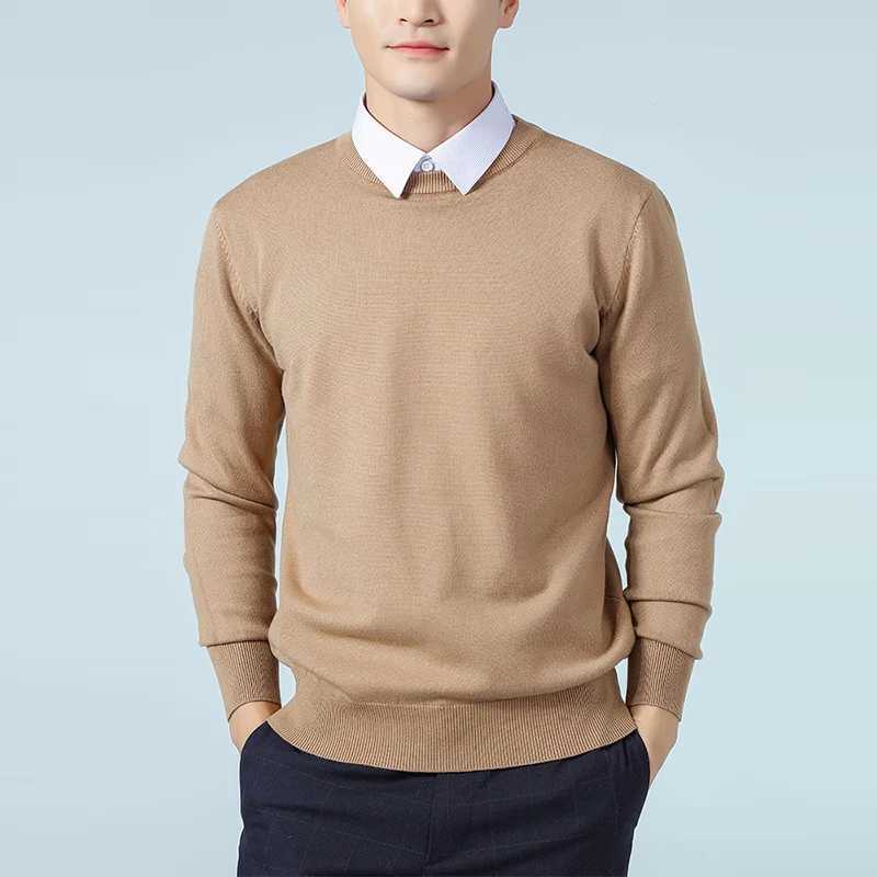 Men Sweaters 18Colors Long Sleeve Oneck Pullovers Soft Warm Winter Woolen Knitted Jumpers Male ClothesX240911