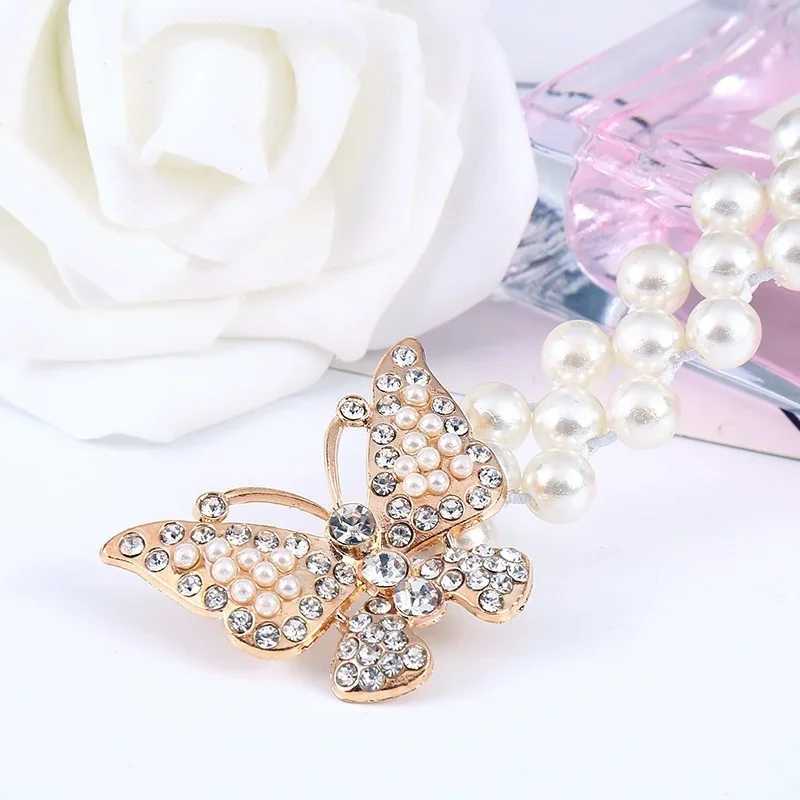 Pearl waist chain for Wens decoration high-end Rhinestone pearl belt fashionable and sweet dress elastic waist chain X250410