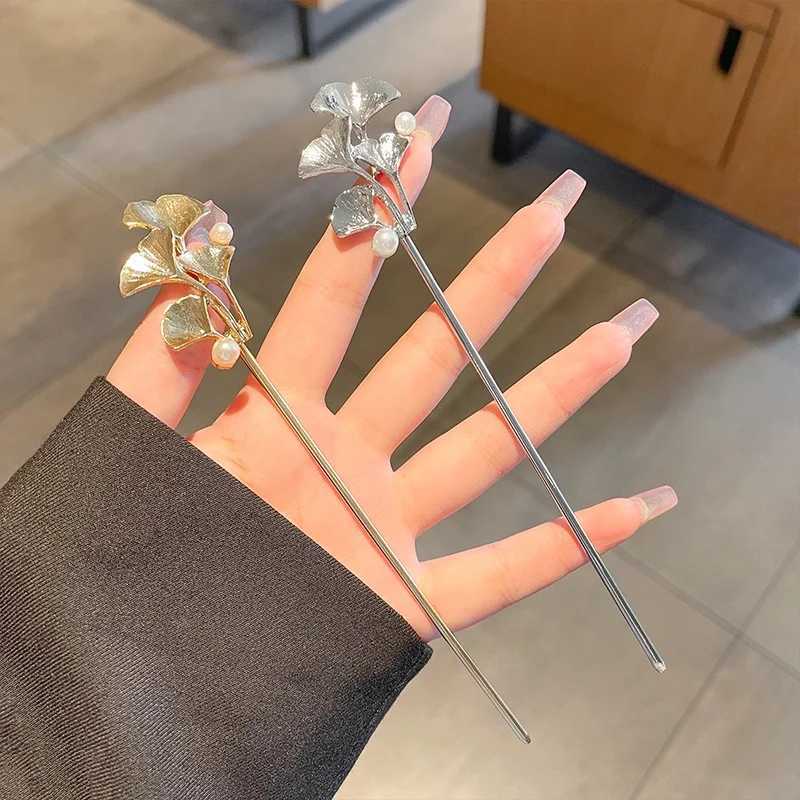 Ginkgo Leaf Hair Sticks for Women Vintage Chinese Style Hairpins Female Chopsticks Headdress Jewelry Hair AccessoriesX240911