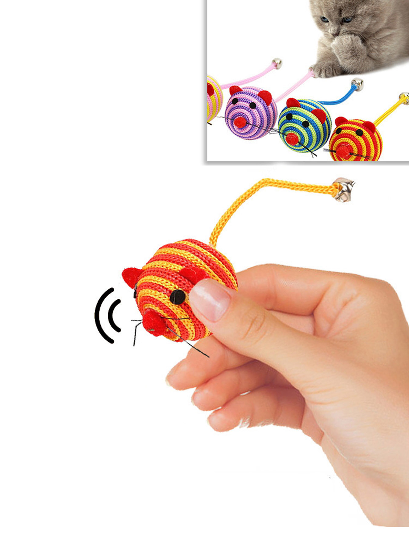 New Arrival Cat Ball Toys Kitten Scratch Playing Toys With Bell Noisemaker Pet Toy Free Shipping